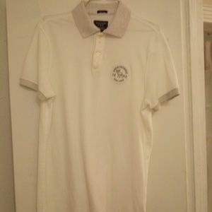 Off white and grey Abercrombie and Fitch polo